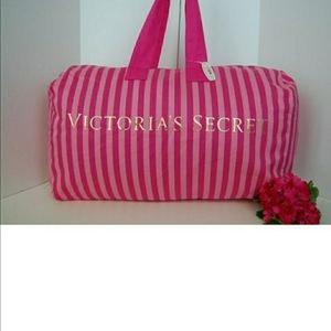 Victoria’s Secret duffel bag.